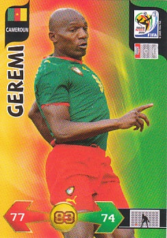 Geremi Cameroon Panini 2010 World Cup #55